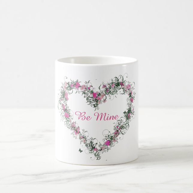 Coeur floral Soyez mien Mug (Centre)