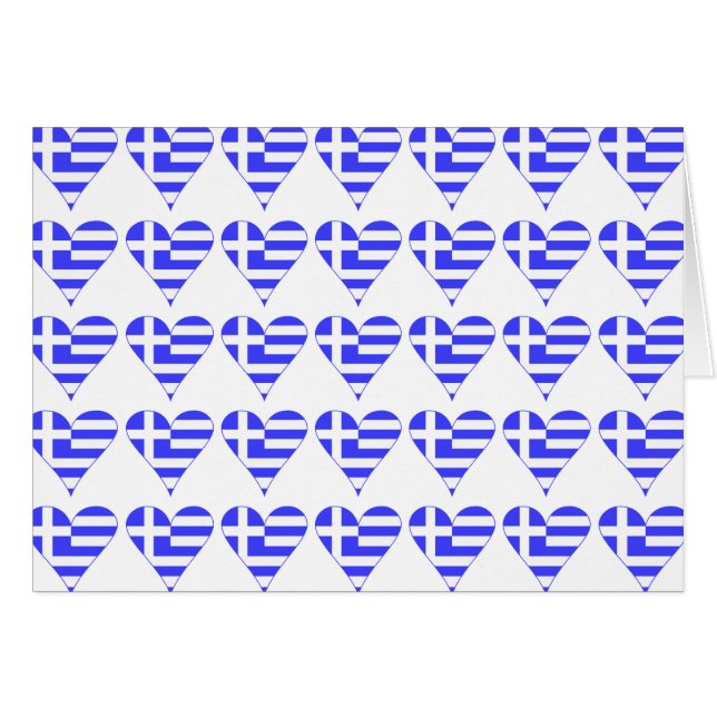 Cœur funky du drapeau grec en mosaïque (Devant horizontal)