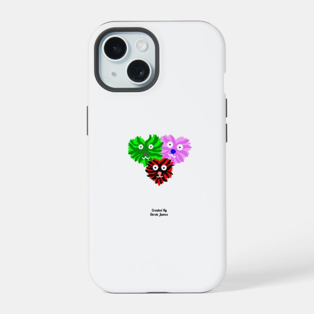 Coeur Fuzzies Apple iPhone 15 Coque (Verso)
