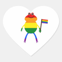 Gay Frog LGBT Pride Rainbow Classic Round Sticker