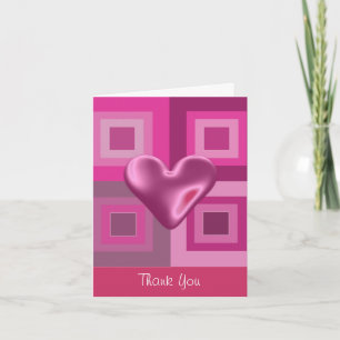 Cœur gonflé rose Merci