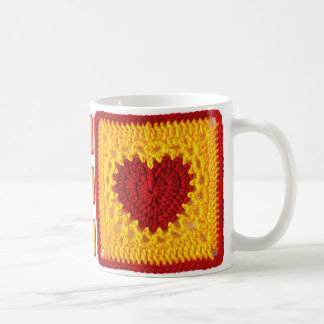 Coeur grand-mère Carré café Mug