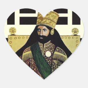 Cœur Haile Selassie Empire of Ethiopia Love Sticker