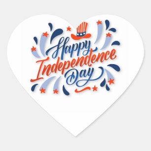 Cœur Happy Independence Day sticker