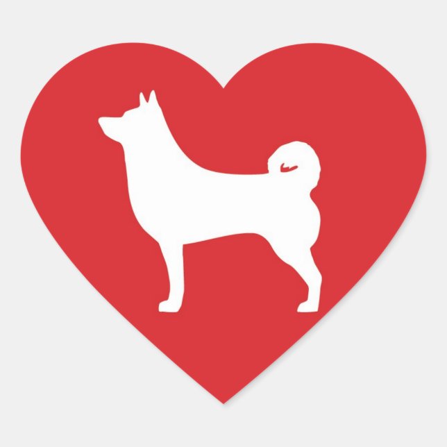 Cœur Heart Shiba Inu - Sticker Heart (Devant)