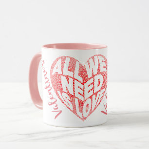 Coeur Heureuse Sainte-Valentin amoureux tasses