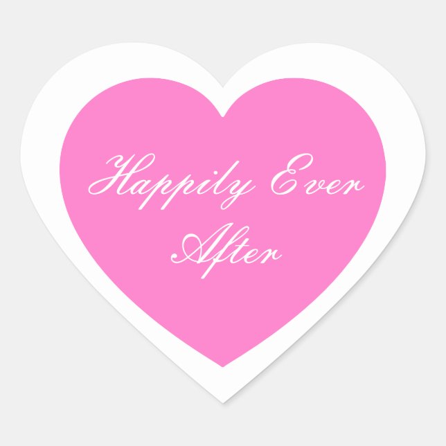 Cœur Heureux Jamais après Sticker (Devant)