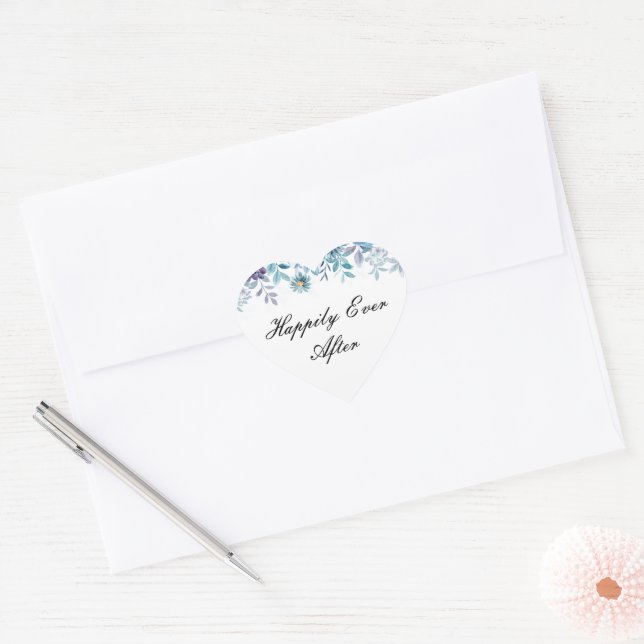 Cœur Heureux Jamais après Sticker (Enveloppe)