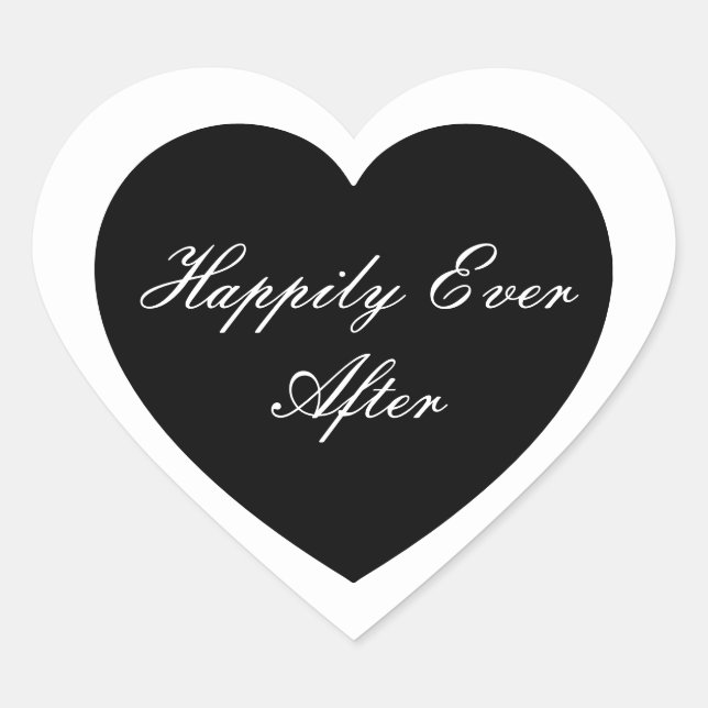 Cœur Heureux Jamais après Sticker (Devant)