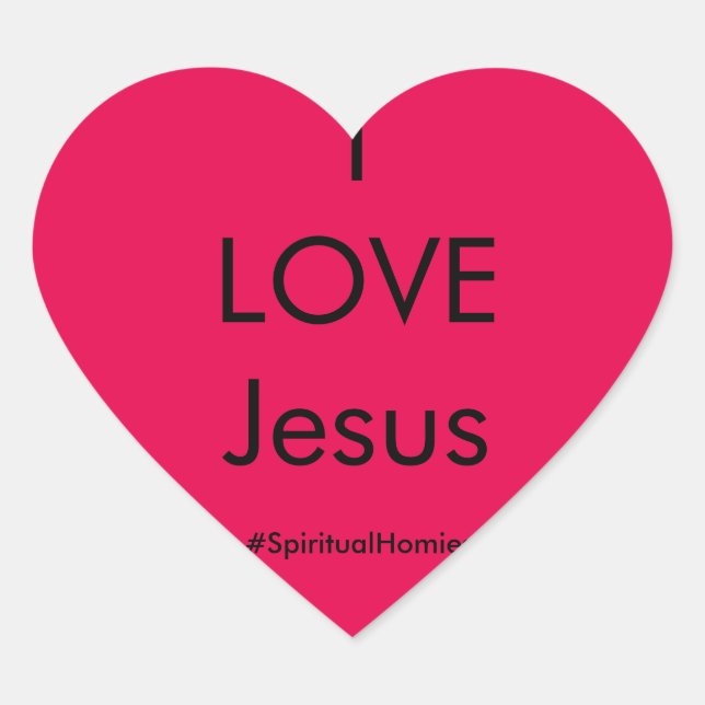 Cœur Hommes spirituels Sticker "I LOVE Jesus" (Devant)