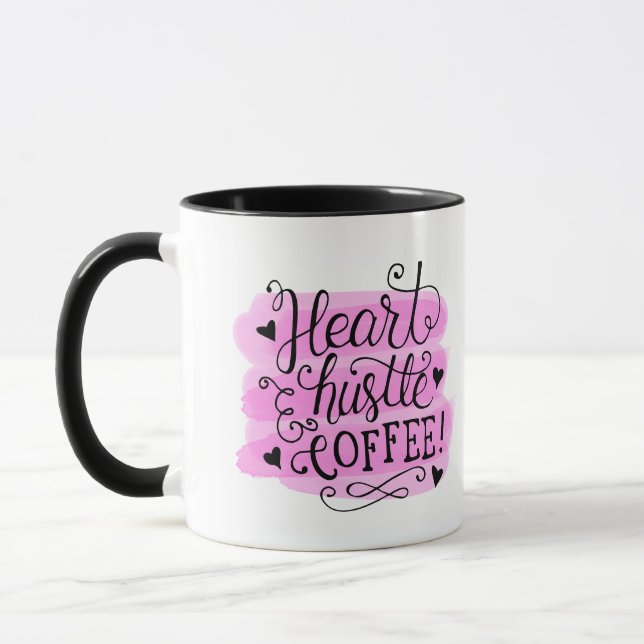 Coeur Hustle café Mug (Gauche)