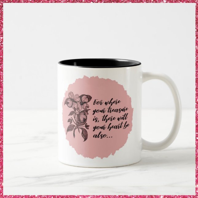 Coeur inspiré et trésor Citation Mug (Créateur téléchargé)