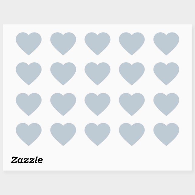 Cœur Intemporel - Bleu Mist Heart Sticker (Feuille)