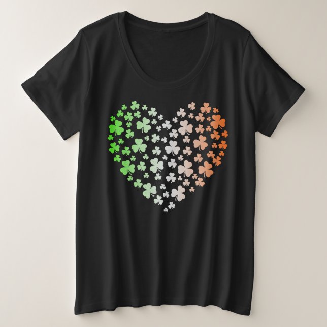 Coeur irlandais de shamrock du jour de St Patrick (Design devant)