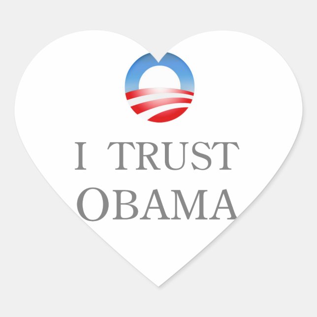 Cœur J'ai confiance en Obama Sticker (Devant)