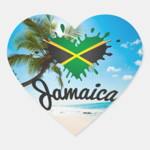 Cœur Jamaïque Island Love - Proud Jamaicans - Sticker