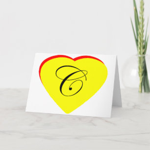 Coeur jaune rouge C Faire-part de mariage Le MUSÉE