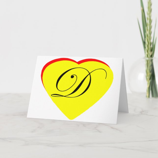 Coeur Jaune Rouge D Faire-part de mariage Le MUSÉE (Devant)
