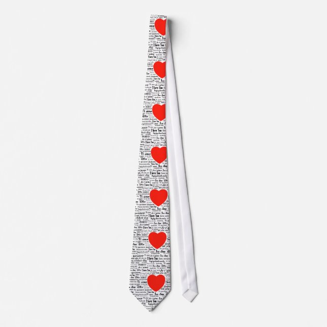 coeur je t'aime cravate masculin (Devant)
