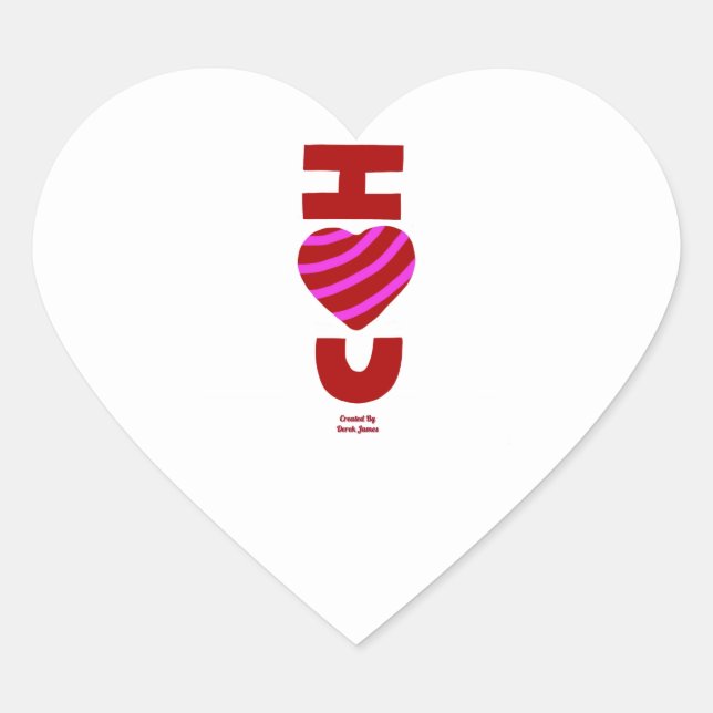 Cœur Je T'Aime Sticker Coeur (Devant)