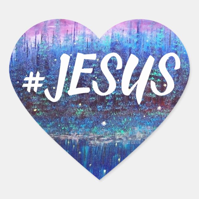 Cœur #JESUS | Christian Heart Sticker (Devant)
