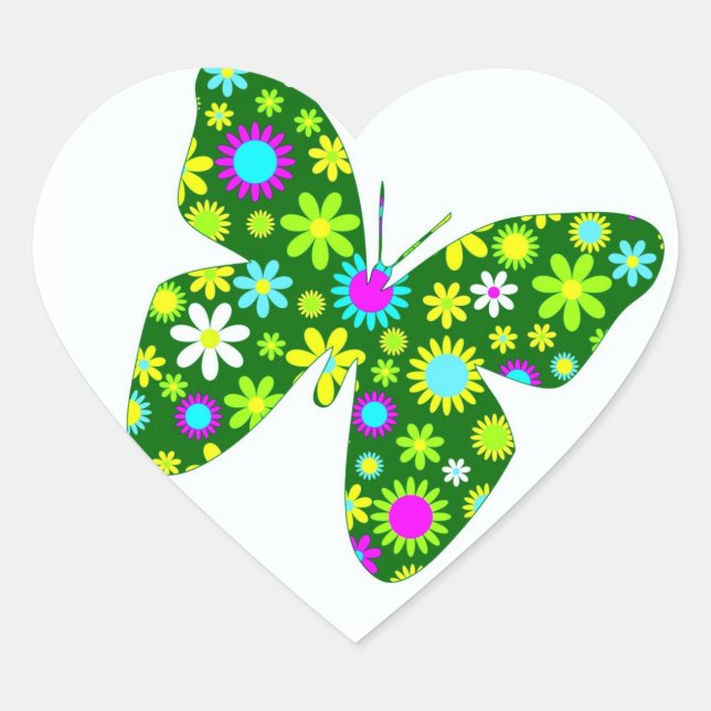 Cœur Joli Sticker Papillon Divin (Devant)