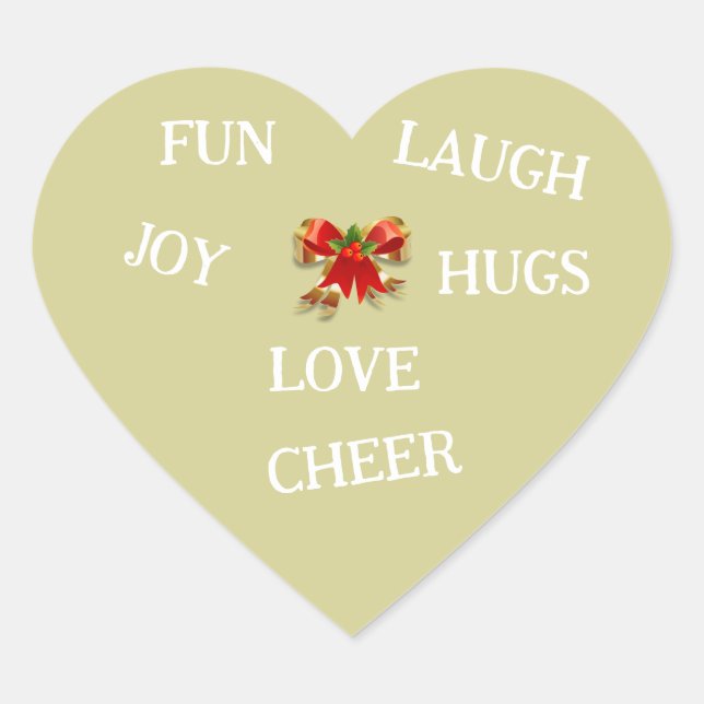 Cœur Joy Sticker de Noël (Devant)
