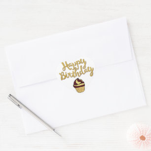 Cœur Joyeux Anniversaire Cupcake Coeur Sticker