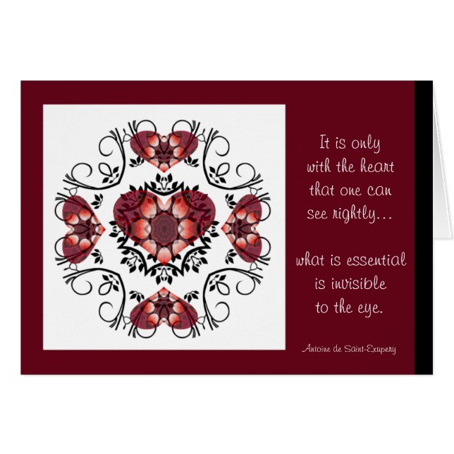 Coeur kaléïdoscopique Card.4 (Devant horizontal)