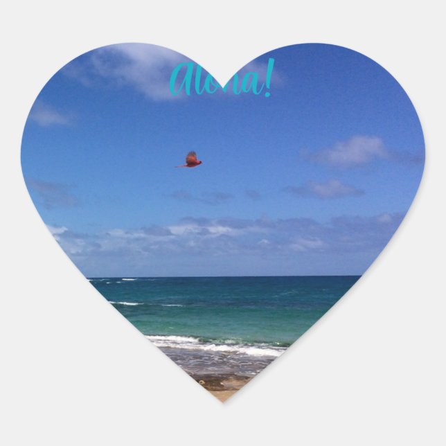 Cœur Kauai coeur Aloha sticker (Devant)