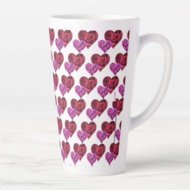 Coeur latte Mug (Droite)