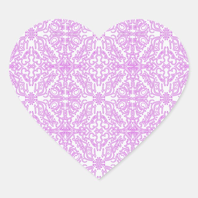 Cœur Lavender Mint Mandala Sticker (Devant)