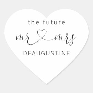 Cœur L'avenir Sticker Mariage M. et Mme Heart