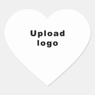 Cœur Logo d'entreprise sur Sticker en forme de coeur bl