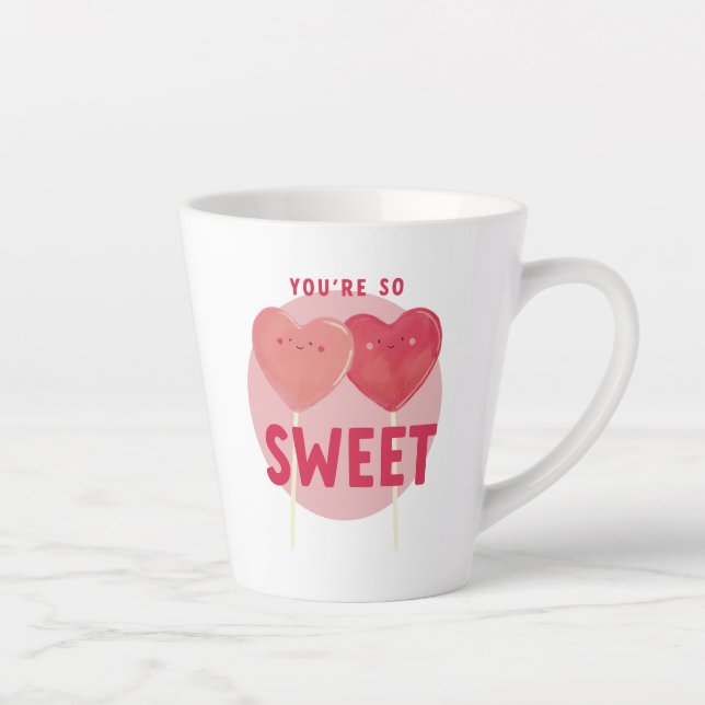 Coeur Lollipop Sweet Love Latte Mug (Droite)