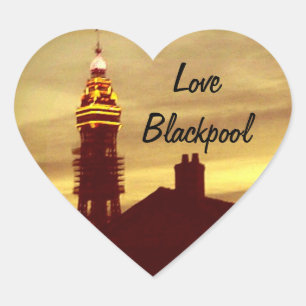 Cœur Love Blackpool Heart Sticker