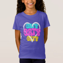 Coeur Love Chats Neon T-shirt fille
