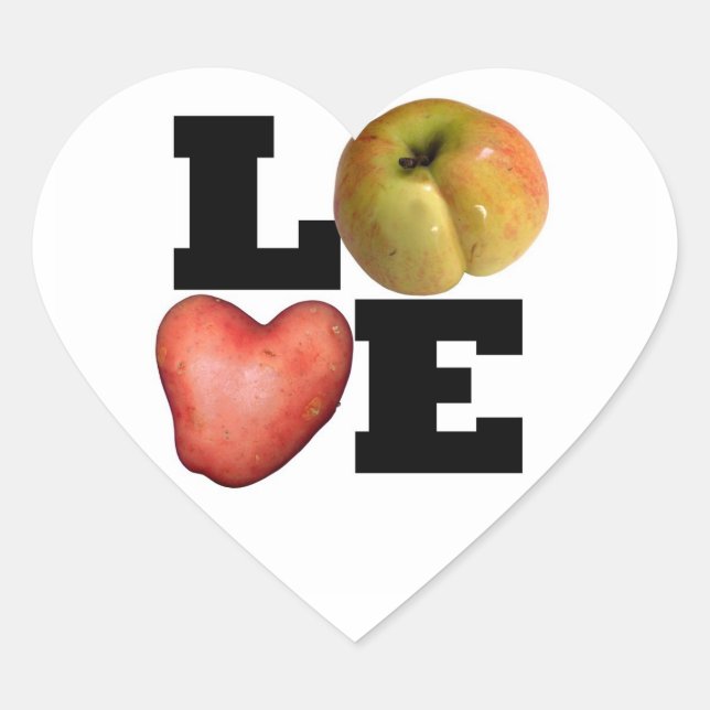 Cœur LOVE Collection Heart Potato Coeur Sticker (Devant)