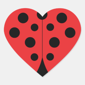 Cœur Love Ladybug Heart Sticker