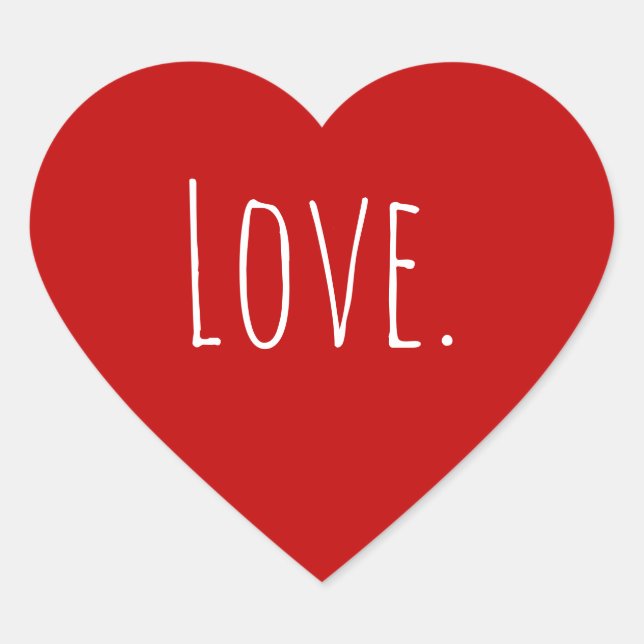 Cœur Love Valentine's Day Heart Sticker (Devant)