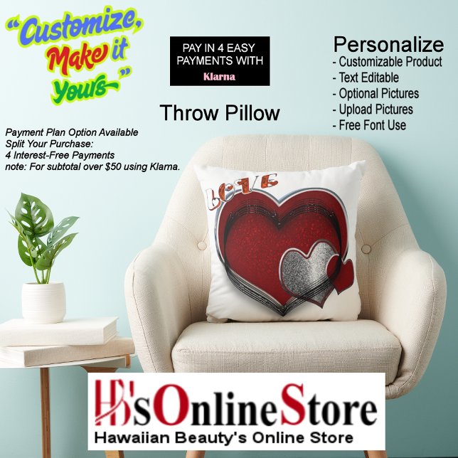 Coeur Magie Blanc Jeu Oreiller (Heart Magic Love Small Square Polyester White Throw Pillow.)