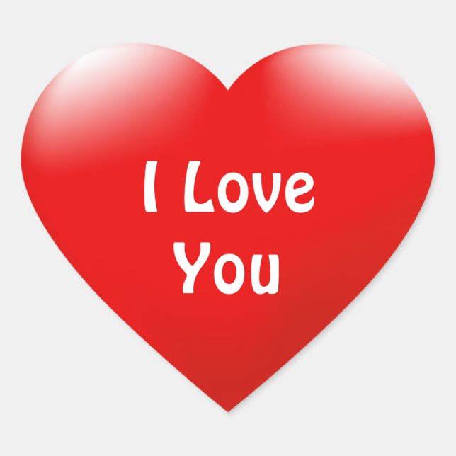 Cœur Marry Me Love You Red Heart Proposition Sticker (Devant)