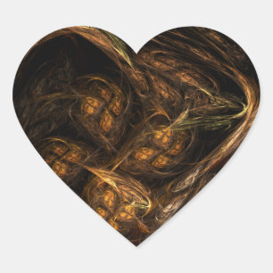 Cœur Mère Terre Sticker Coeur Art Abstrait