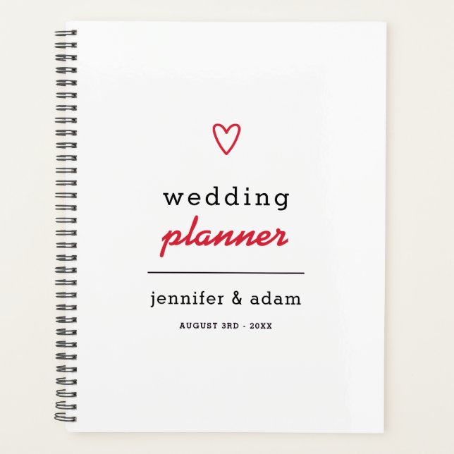 Coeur moderne minimal - Wedding planner (Devant)