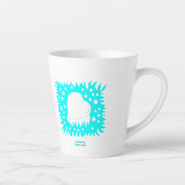 Coeur neige d'hiver Petite Mug latte (Droite)