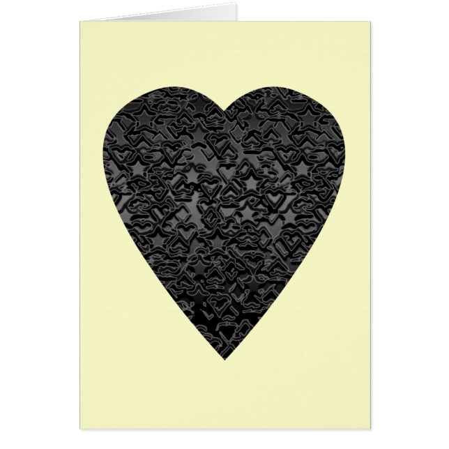 Coeur noir. Conception modelée de coeur (Devant)