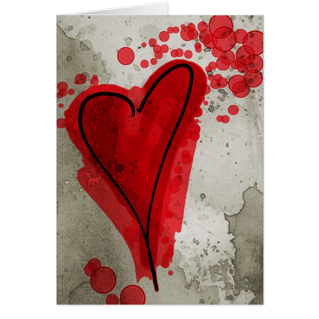 Coeur noir d'encre rouge (Devant)