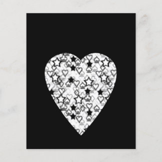 Coeur noir et blanc. Conception Cardiaque À Motifs