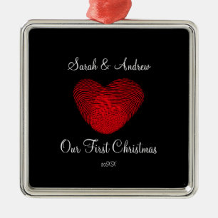 Coeur notre premier ornement de Noël
