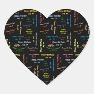 Cœur Octobre, 20 Anniversaire Sticker